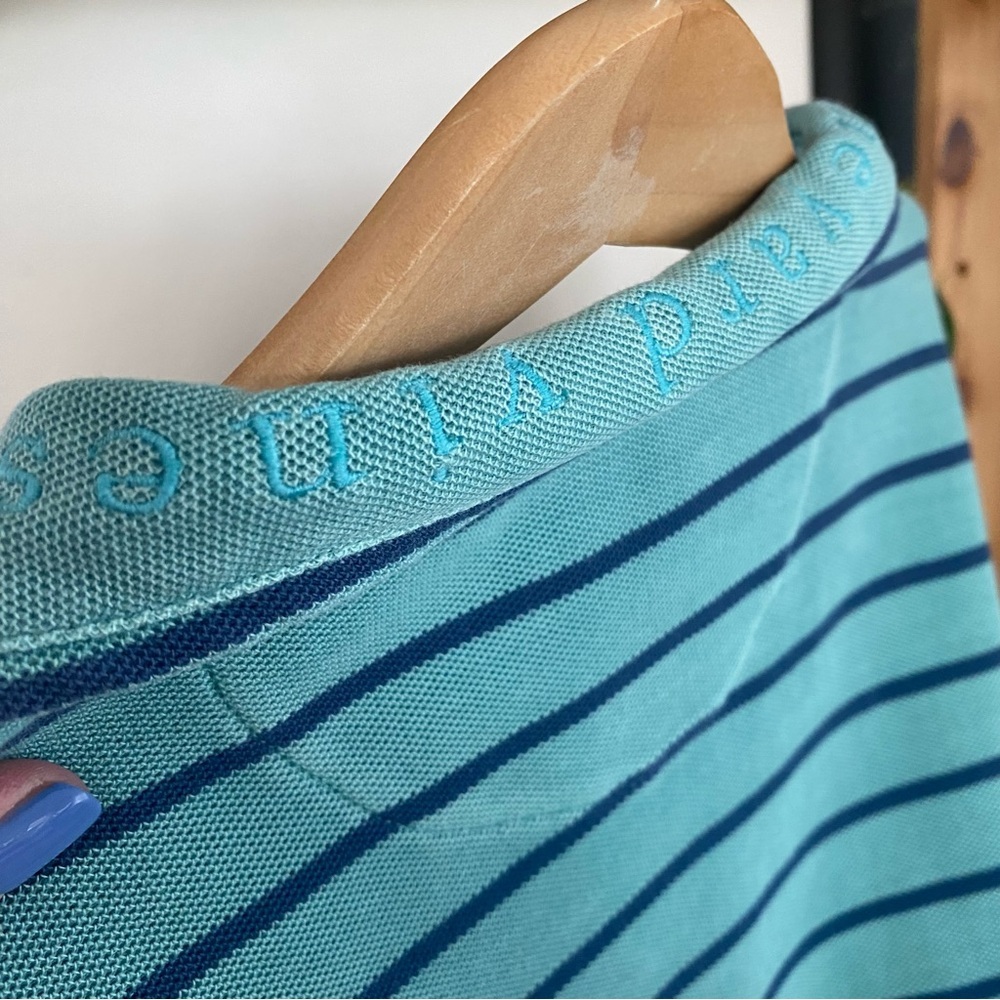 Vineyard Vines Boys Blue Stripe Garment-Dyed Saltwater Half Zip Pullover Small - Picture 9 of 12